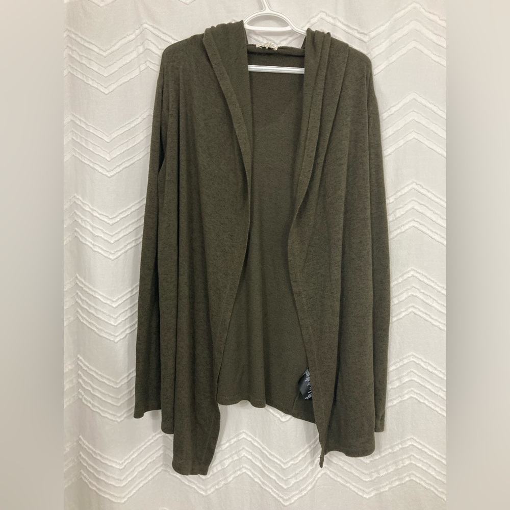 Urban Outfitters Green drapey hooded cardigan